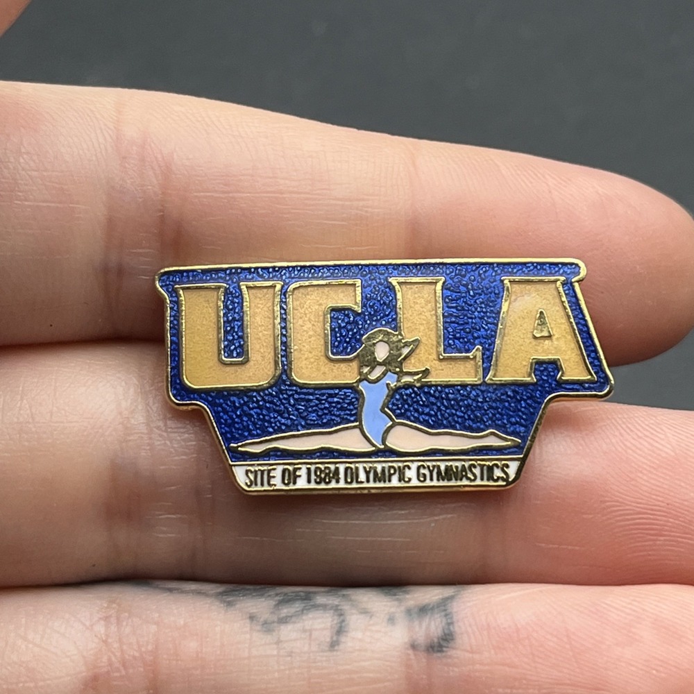 1984 Los Angeles Olympics UCLA Site Of Olympic Gymnastics Lapel Hat Pin